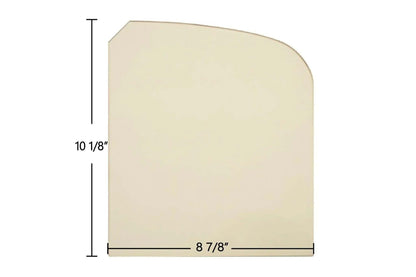 Ceramic Replacement Glass for Vermont Castings Encore 1450 | Left Door Ceramic Glass Panel with Notch Cut | 8 7/8" x 10 1/8" | Part #300-2476 - 8 7/8" x 10 1/8" Notch Cut