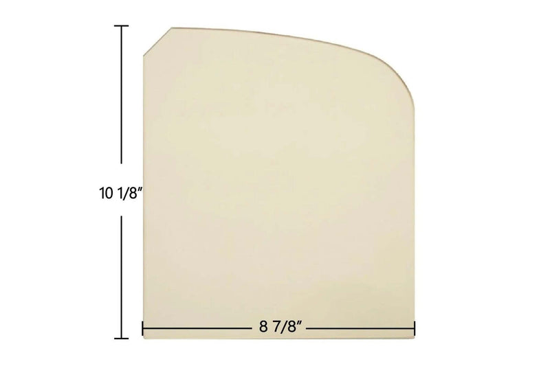 Ceramic Replacement Glass for Vermont Castings Encore 1450 | Left Door Ceramic Glass Panel with Notch Cut | 8 7/8" x 10 1/8" | Part #300-2476 - 8 7/8" x 10 1/8" Notch Cut