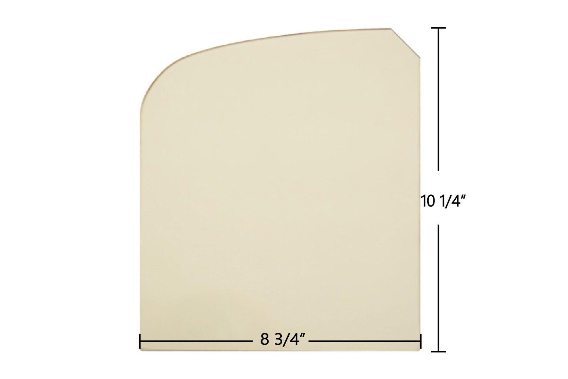 Ceramic Replacement Glass for Vermont Castings Encore Flexburn 2040 | Left Door Ceramic Glass Panel with Notch | 8 3/4" x 10 1/4" | Part #3000-5300 - 8 3/4" x 10 1/4"