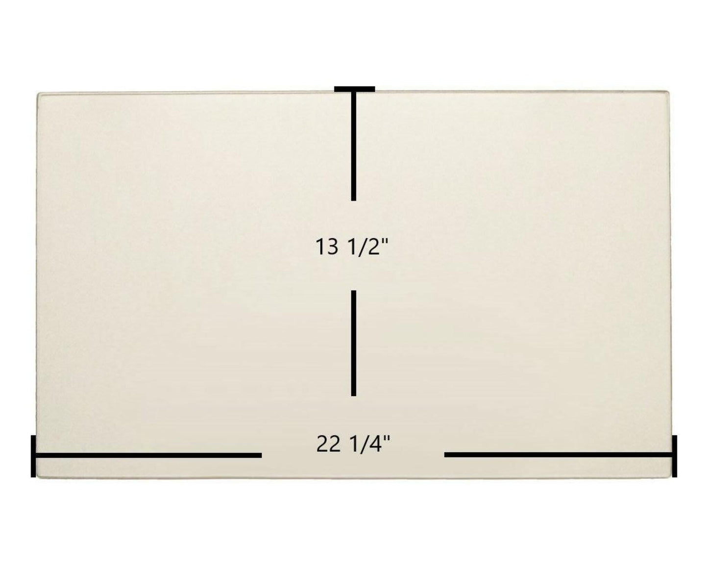 Ceramic Replacement Glass for Vermont Castings WinterWarm Large Fireplace Insert Ceramic Glass Panel | 22 1/4" x 13 1/2" | Part #500-2617 - 22 1/4" x 13 1/2"