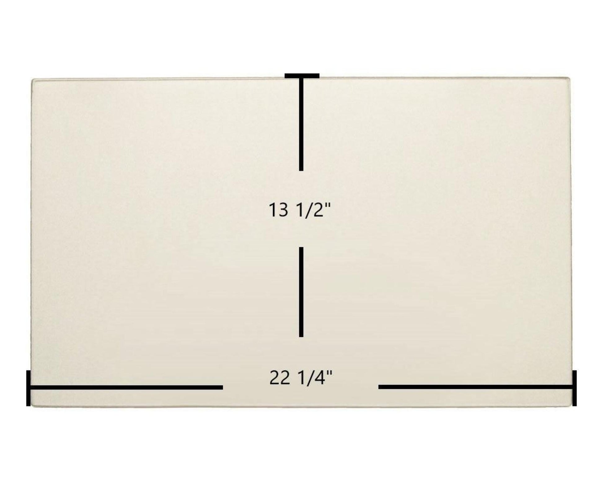 Ceramic Replacement Glass for Vermont Castings WinterWarm Large Fireplace Insert Ceramic Glass Panel | 22 1/4" x 13 1/2" | Part #500-2617 - 22 1/4" x 13 1/2"