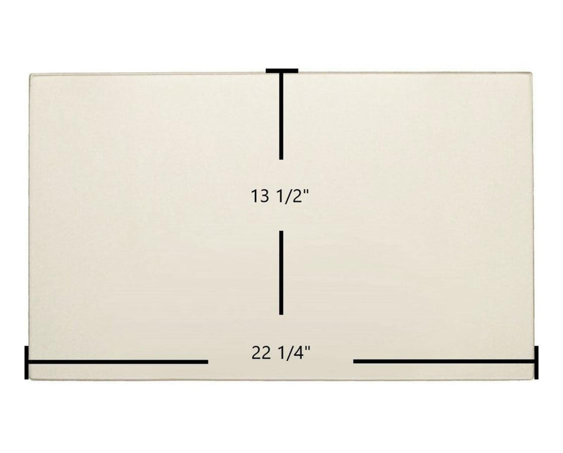 Ceramic Replacement Glass for Vermont Castings WinterWarm Large Fireplace Insert Ceramic Glass Panel | 22 1/4" x 13 1/2" | Part #500-2617 - 22 1/4" x 13 1/2"