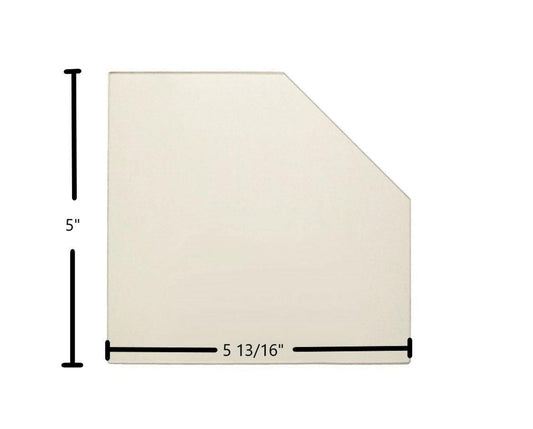 Ceramic Replacement Glass for Vermont Castings Resolute I (042) & Resolute II (043) Ceramic Glass Panel | 5 13/16" x 5" | Part #140-1136 - 5 13/16" x 5"