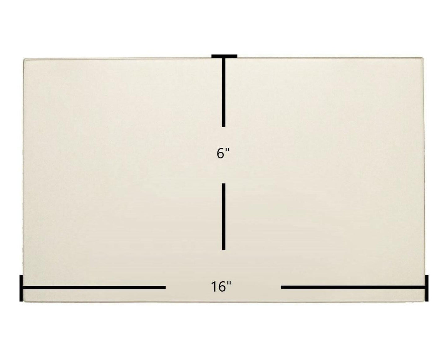 Ceramic Replacement Glass for Viking Wood Stove Ceramic Glass Panel | 16" x 6" - 16" x 6"