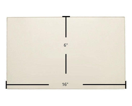Ceramic Replacement Glass for Viking Wood Stove Ceramic Glass Panel | 16" x 6" - 16" x 6"