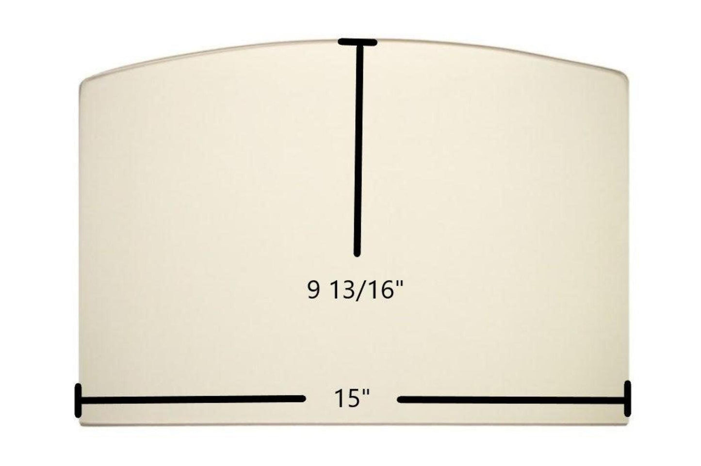 Ceramic Replacement Glass for Vogelzang / Ashley / US Stove Archtop Ceramic Glass Panel | 9 13/16" x 15" | Part #892270 - 9 13/16" x 15" Archtop