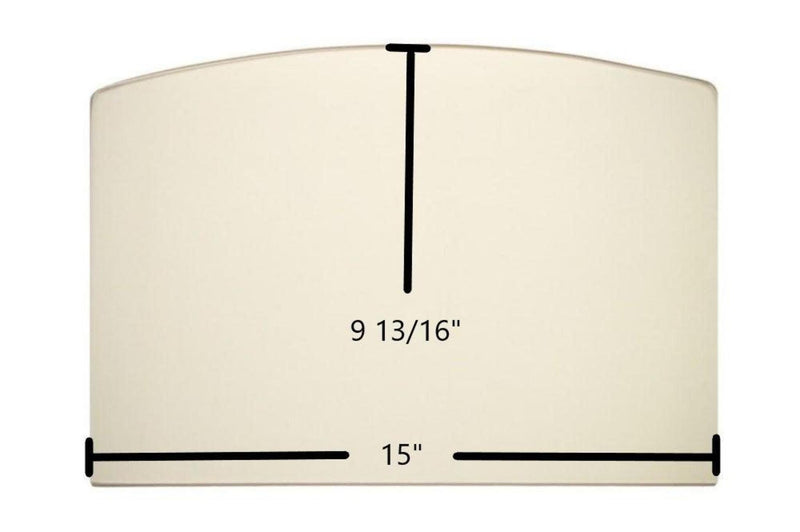 Ceramic Replacement Glass for Vogelzang / Ashley / US Stove Archtop Ceramic Glass Panel | 9 13/16" x 15" | Part #892270 - 9 13/16" x 15" Archtop