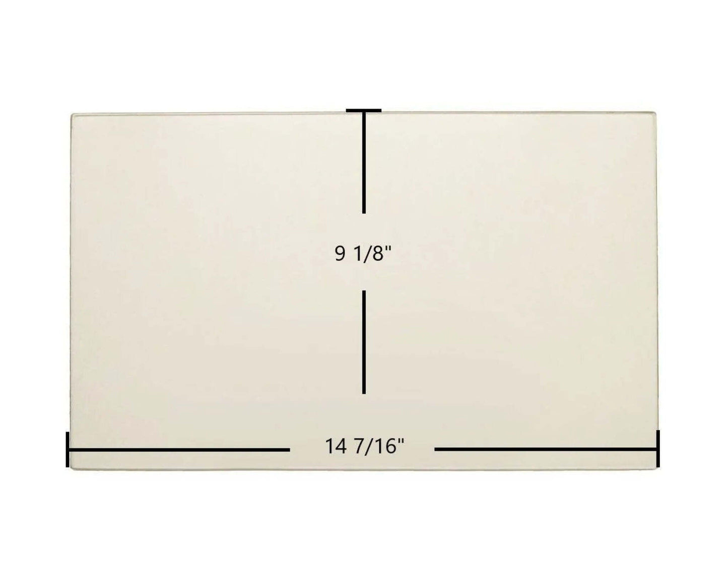 Ceramic Replacement Glass for Vogelzang Colonial TR004 Ceramic Glass Panel | 14 7/16" x 9 1/8" | Part #04-27 - 14 7/16" x 9 1/8"