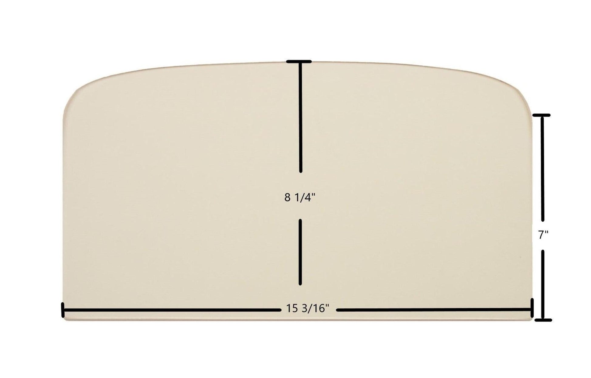 Ceramic Replacement Glass for Vogelzang Defender TR001 Ceramic Glass Panel | 15 3/16" x 8 1/4" | Part #1B-19 - 15 3/16" x 8 1/4"