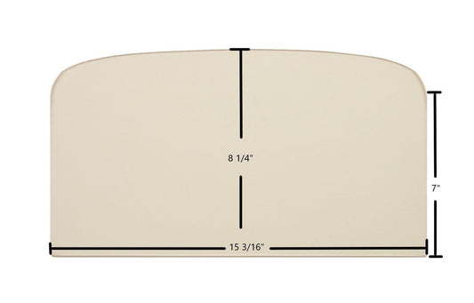 Ceramic Replacement Glass for Vogelzang Defender TR001 Ceramic Glass Panel | 15 3/16" x 8 1/4" | Part #1B-19 - 15 3/16" x 8 1/4"