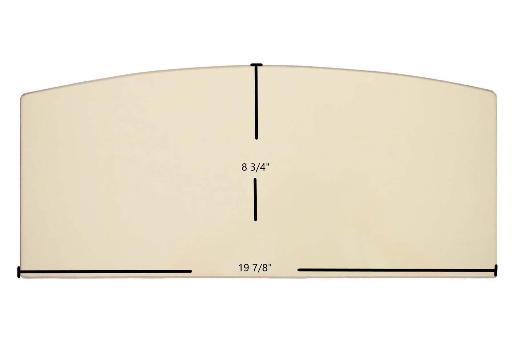 Ceramic Replacement Glass for Vogelzang Mountaineer VG650ELG Archtop Ceramic Glass Panel | 19 7/8" x 8 3/4" | Part #891108arch - 19 7/8" x 8 3/4" Archtop