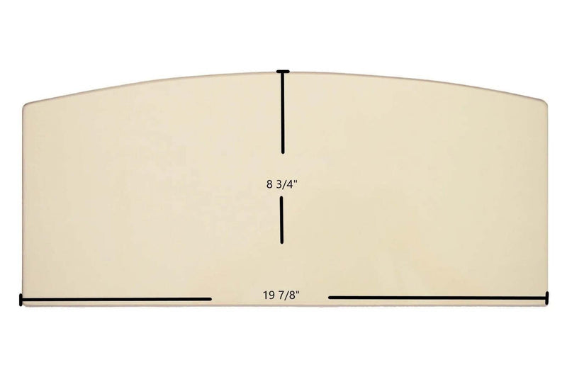 Ceramic Replacement Glass for Vogelzang Mountaineer VG650ELG Archtop Ceramic Glass Panel | 19 7/8" x 8 3/4" | Part #891108arch - 19 7/8" x 8 3/4" Archtop