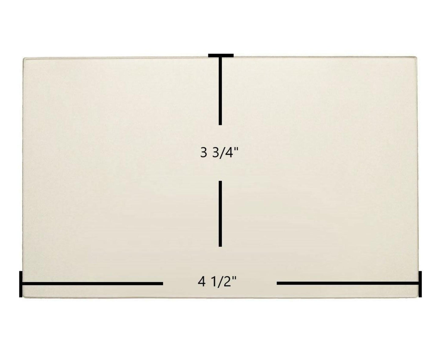 Ceramic Replacement Glass for Vogelzang TR008 Durango (VG150) Ceramic Glass Panel | 4 1/2" x 3 3/4" | Part #08-46 / 892544 - 4 1/2" x 3 3/4"