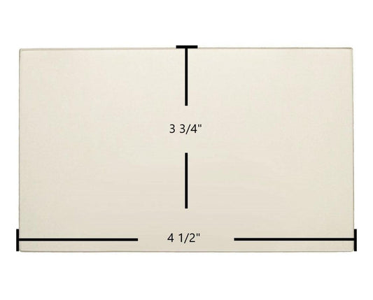 Ceramic Replacement Glass for Vogelzang TR008 Durango (VG150) Ceramic Glass Panel | 4 1/2" x 3 3/4" | Part #08-46 / 892544 - 4 1/2" x 3 3/4"